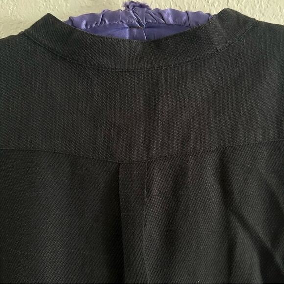 John Varvatos Linen Shirt Band Collar Button Front size XL - Picture 3 of 10